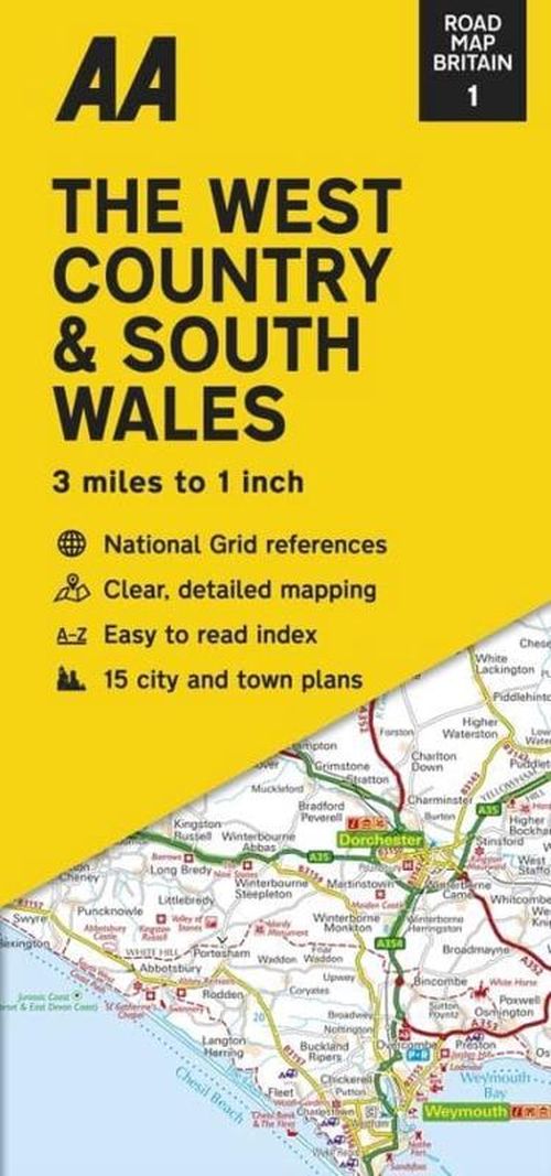AA Road Map Britain 1: The West Country & South Wales