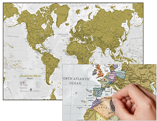 Scratch the World flat map
