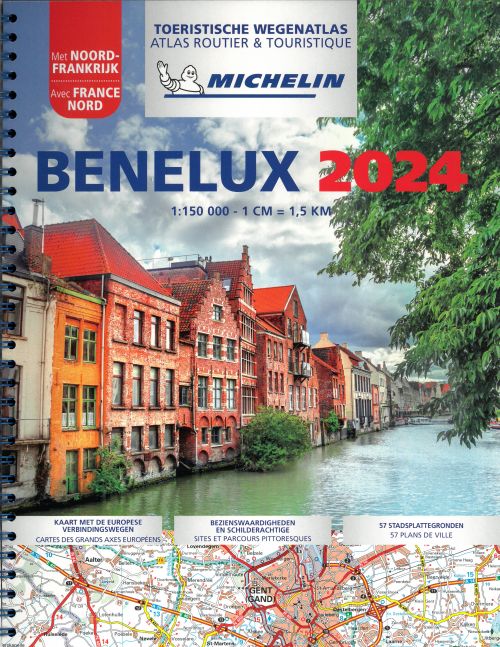 Benelux & North of France 2024, Michelin Tourist & Motoring Atlas (A4)