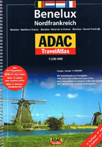 Benelux Nordfrankreich, ADAC Travel Atlas 1:250.000