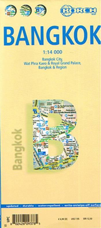 Bangkok (lamineret), Borch Map 1:14.000
