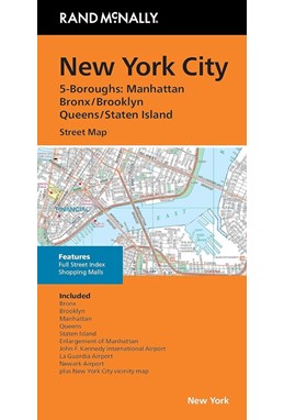 New York City: 5 Boroughs : Manhattan, Bronx, Brooklyn, Queens, Staten Island Street Map