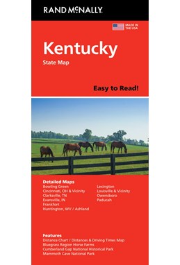 Kentucky State Map: Rand McNally Easy to Read