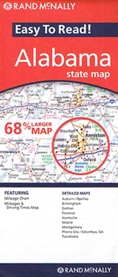 Alabama State Map, Rand McNally