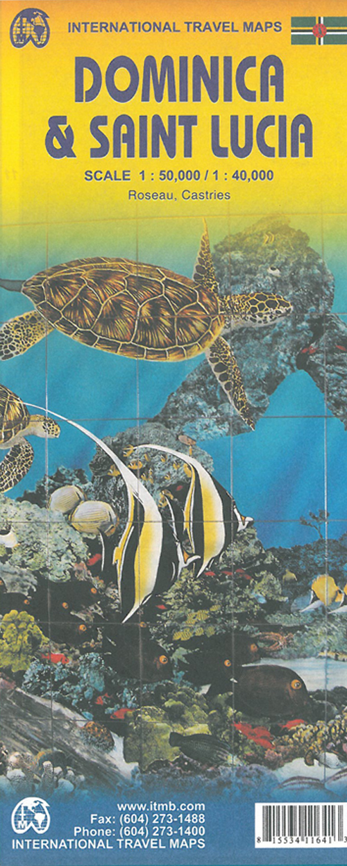 Dominica & Saint Lucia, International Travel Maps