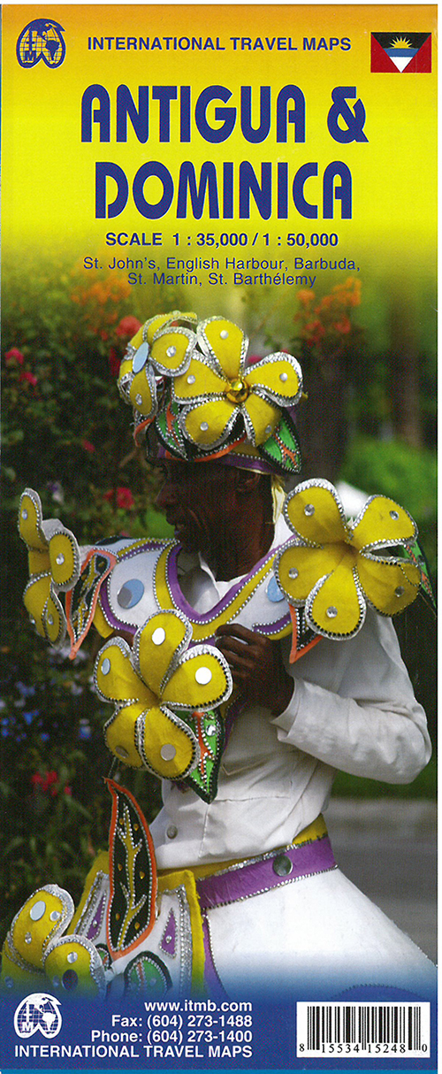 Antigua & Dominica, International Travel Maps