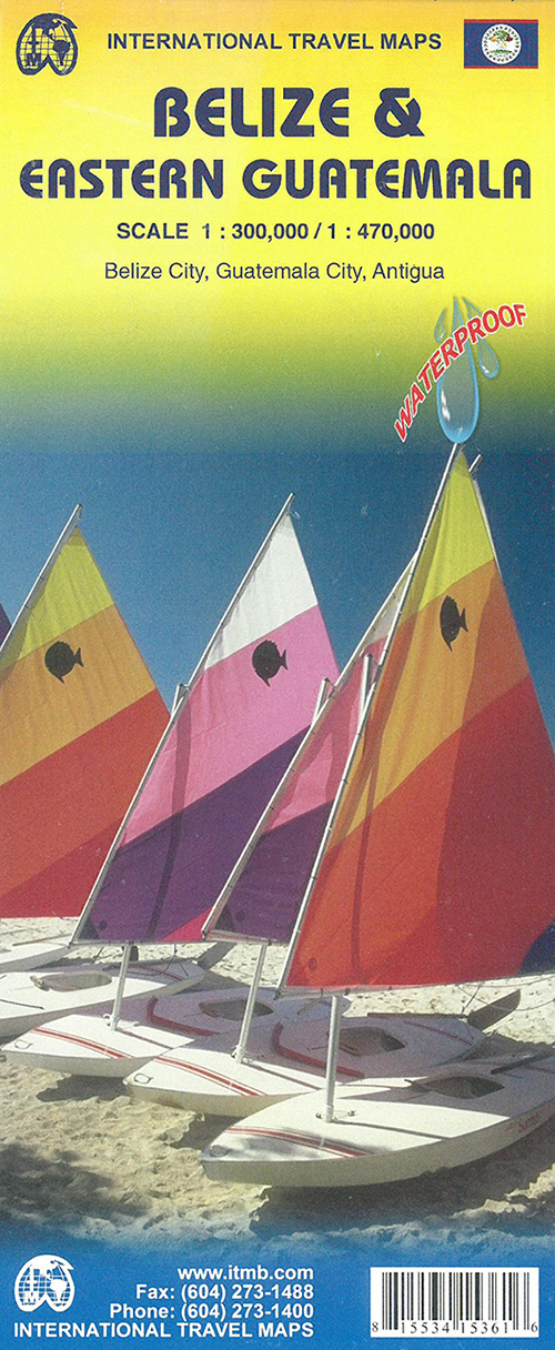 Belize & Eastern Guatemala, International Travel Map