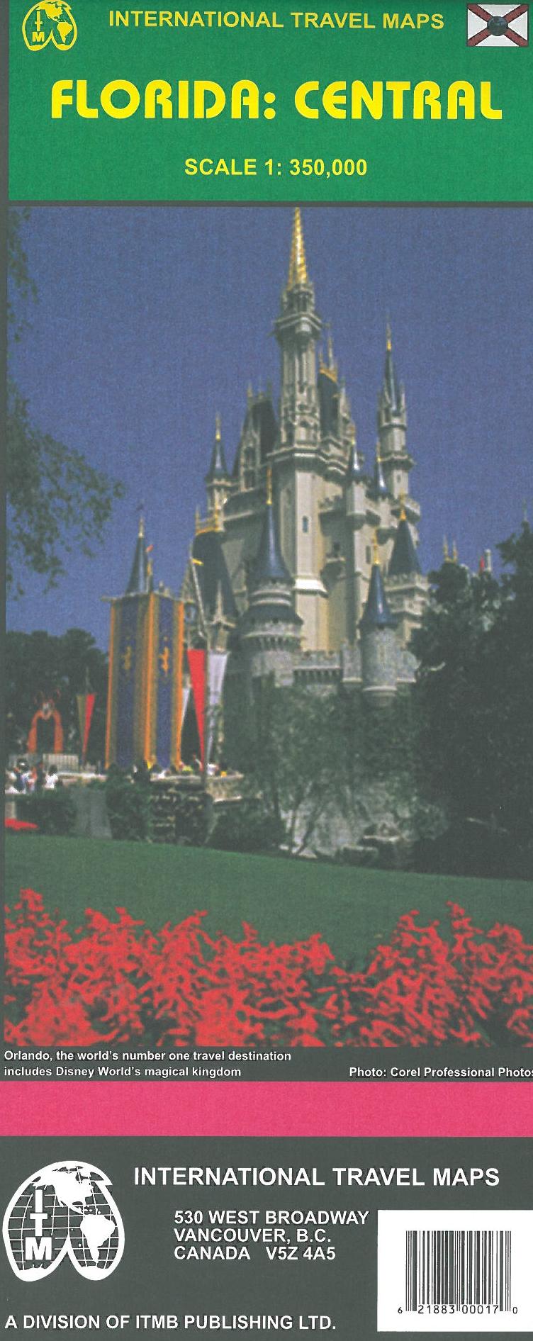 Florida: Central Region Travel Map 1:350 000