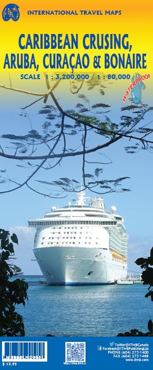Aruba, Curacao, Bonaire, International Travel Maps