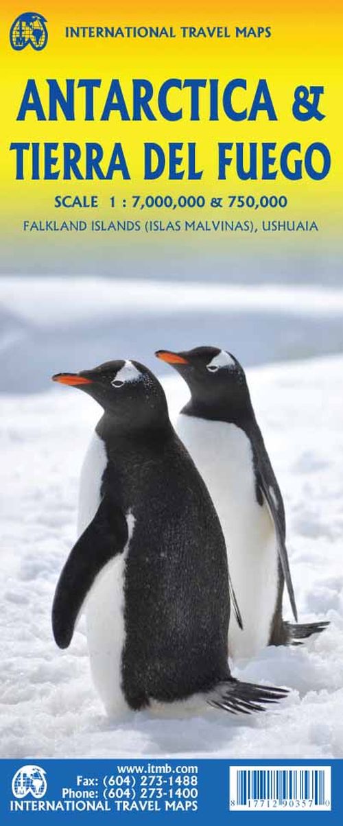 Antarctica & Tierra del Fuego, International Travel Maps