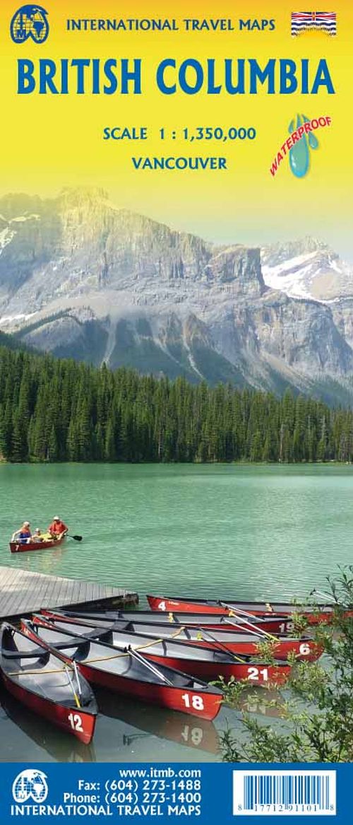 British Columbia, International Travel Map 1:1,350,000