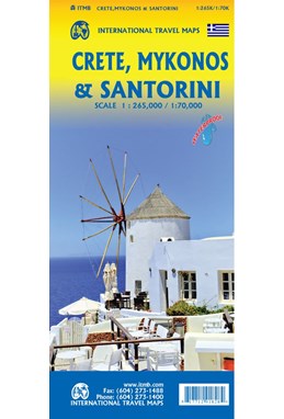 Crete, Mykonos & Santorini, International Travel Maps