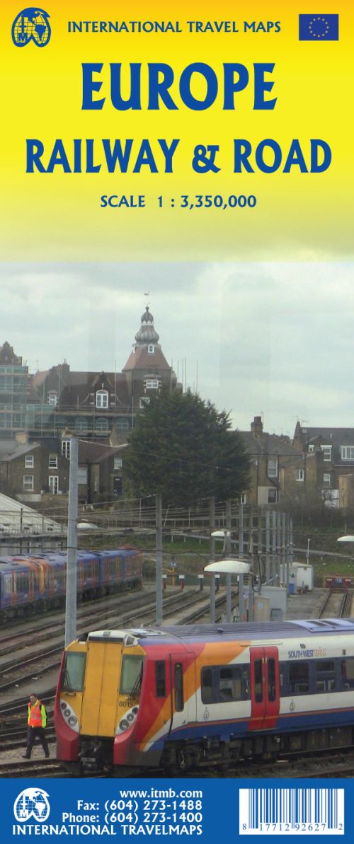 Europe Railway & Road, International Travel Maps