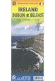 Ireland with Dublin and Belfast Travel Reference Map
