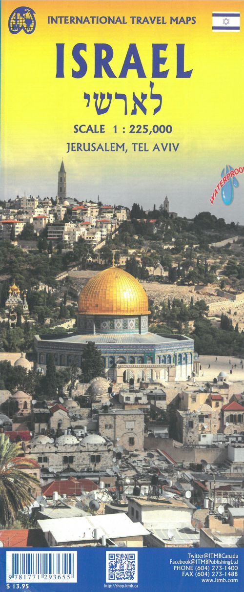 Israel & Palestine Travel Map, International Travel Maps
