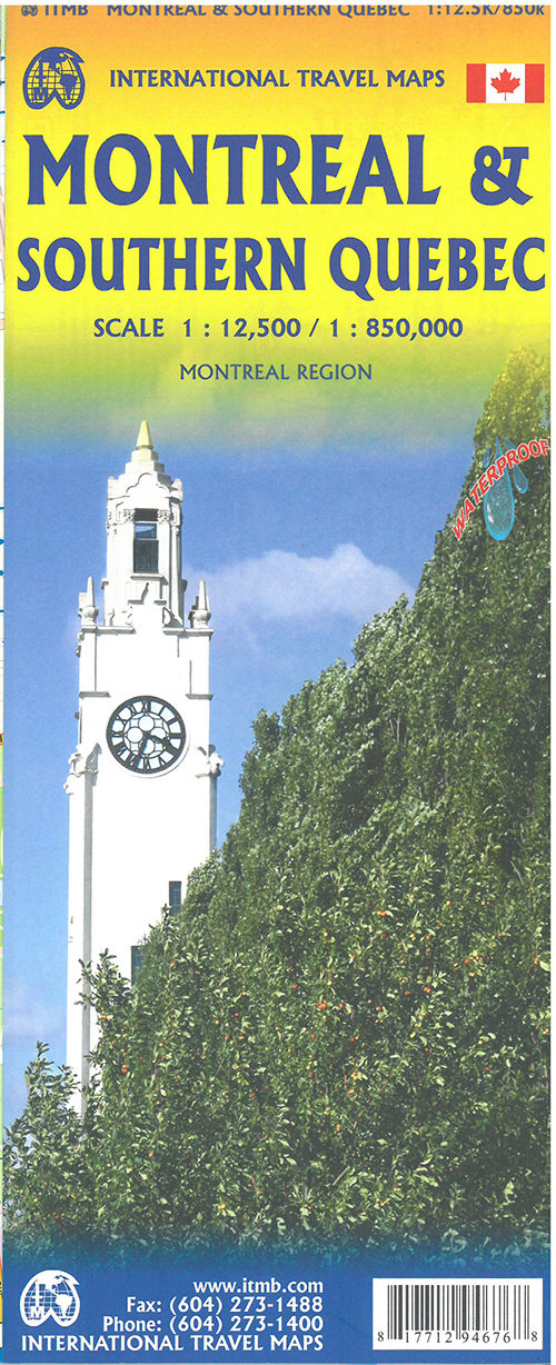 Montreal and Southern Quebec, International Travel Map