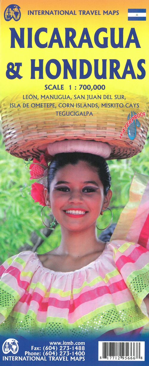 Nicaragua & Honduras, International Travel Map