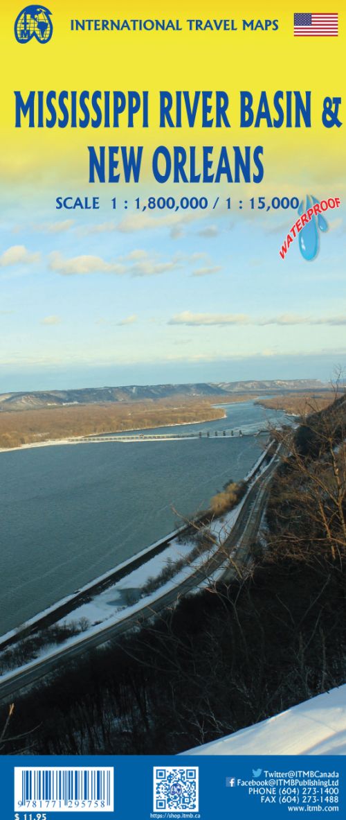 New Orleans & Mississippi River Bassin, International Travel Map