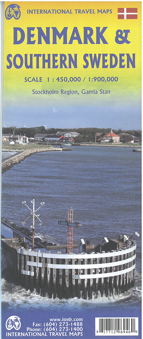Denmark and Southern Sweden, International Travel Maps
