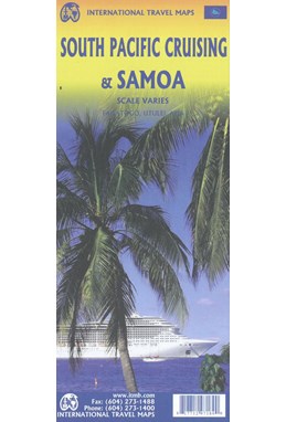 South Pacific Cruising & Samoa, International Travel Map