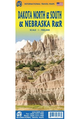 Dakota North & South, Nebraska Rail & Road, International Travel Maps