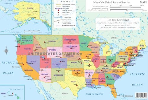 USA Educational Map Set