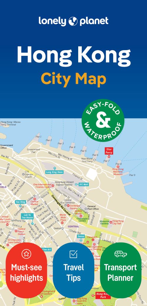 Hong Kong City Map, Lonely Planet (2nd ed. Dec. 24)