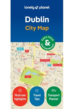 Dublin City Map, Lonely Planet (2nd ed. Apr. 24)