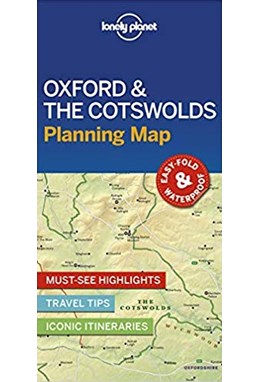Lonely Planet Planning Map: Oxford & the Cotswolds (1st ed. Mar. 19)