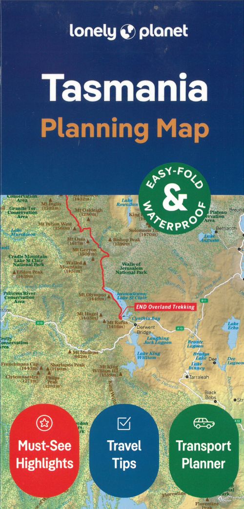 Lonely Planet Planning Map: Tasmania (2nd ed. Aug. 24)