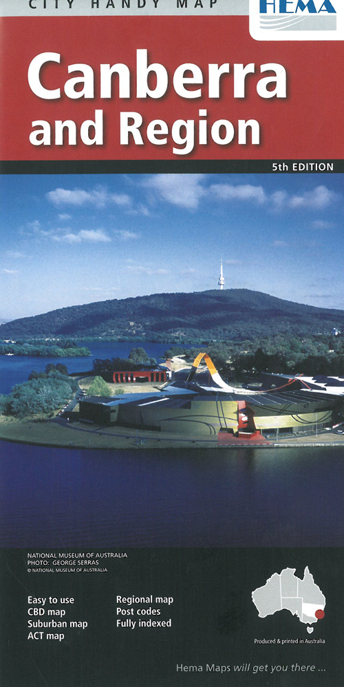 Canberra and Region, Hema City Handy Map 1:375 000/1:18 000