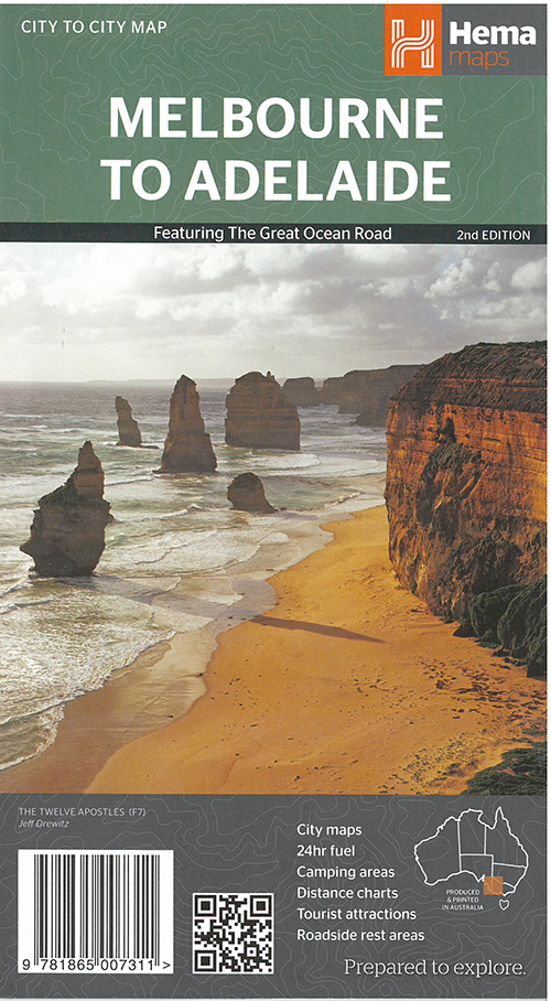 Melbourne to Adelaide: Featuring The Great Ocean Road, Hema Maps