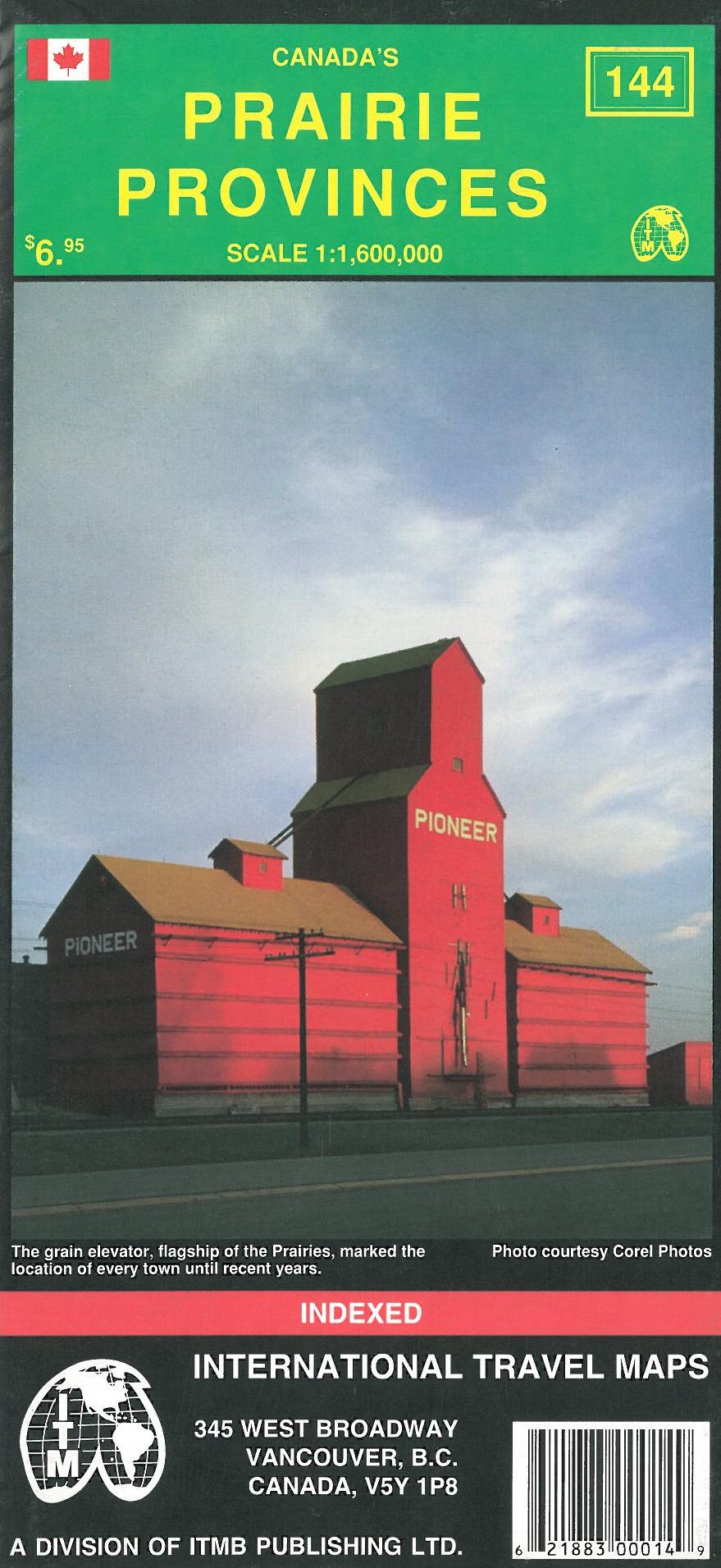 Prairie Provinces Travel Map 1:1,5 mill.