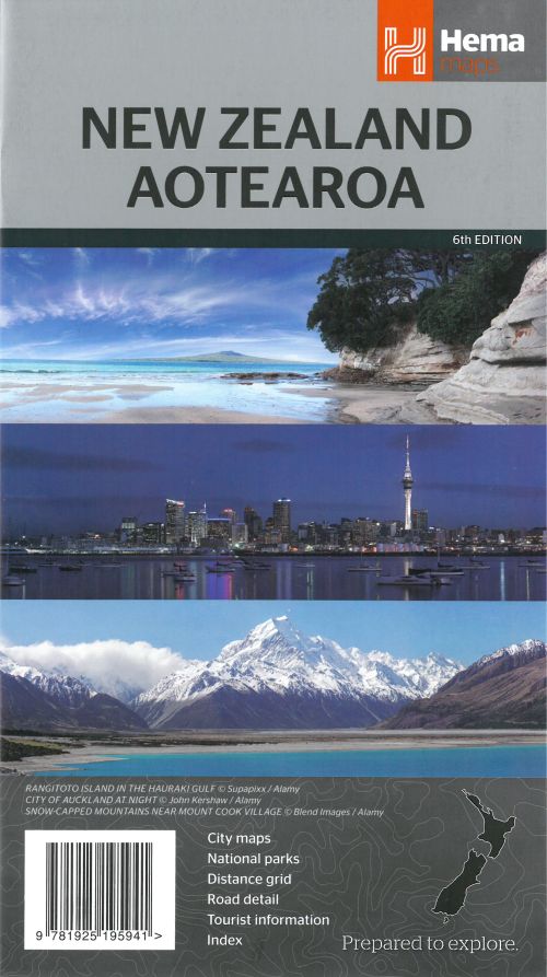 New Zealand Aotearoa Country Map (6th ed. 2016)