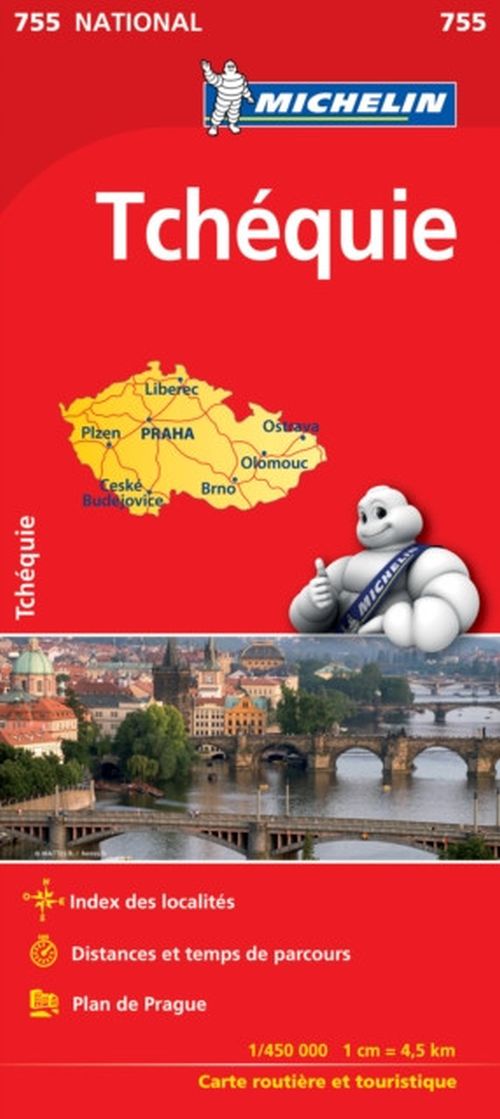 Czech Republic - Czechia, Michelin National Map 755