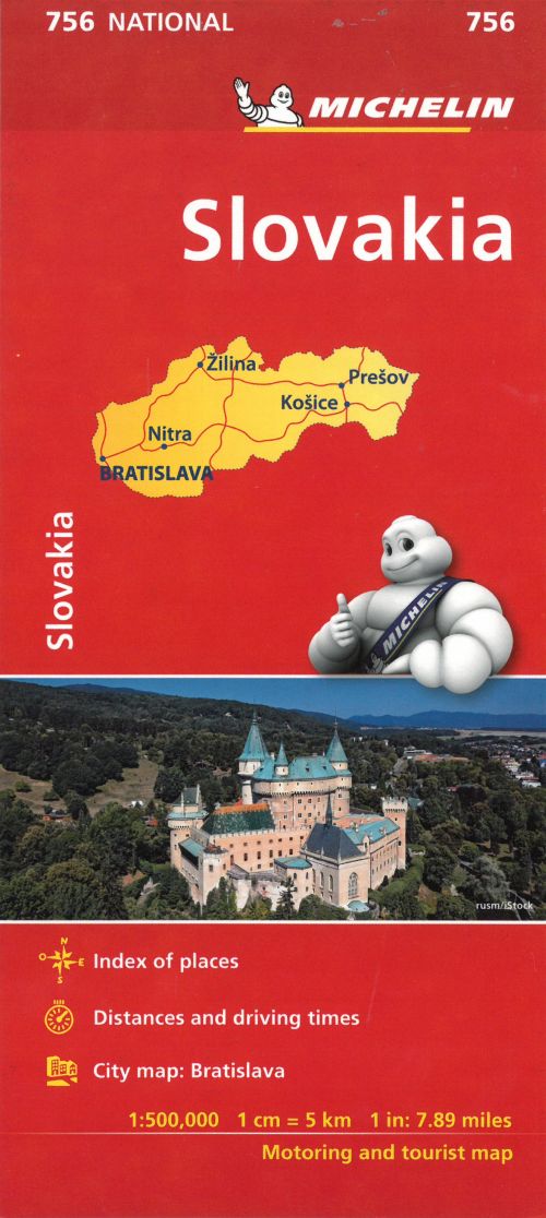 Slovakia, Michelin National Map 756