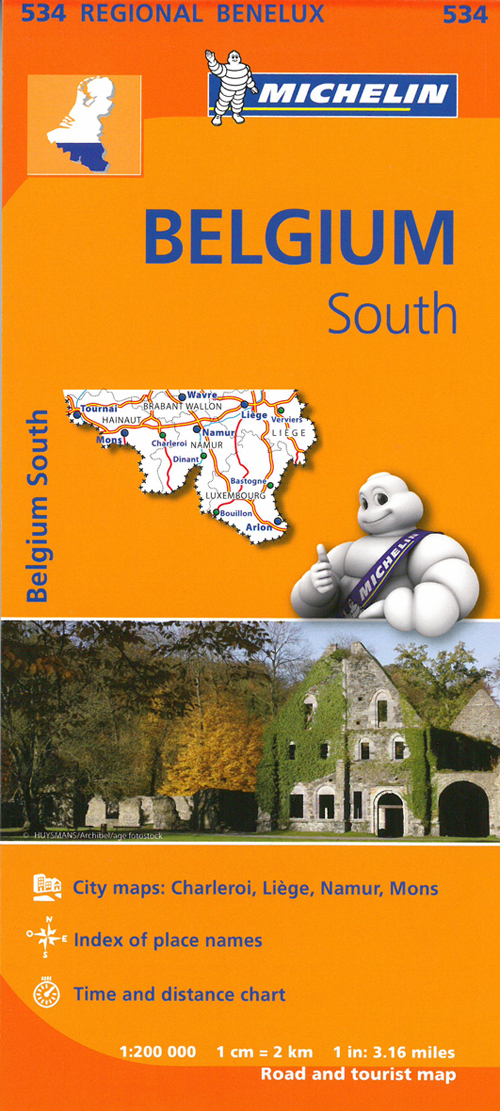 Michelin Benelux Blad 534: Belgium South, Ardenne 1:200 000