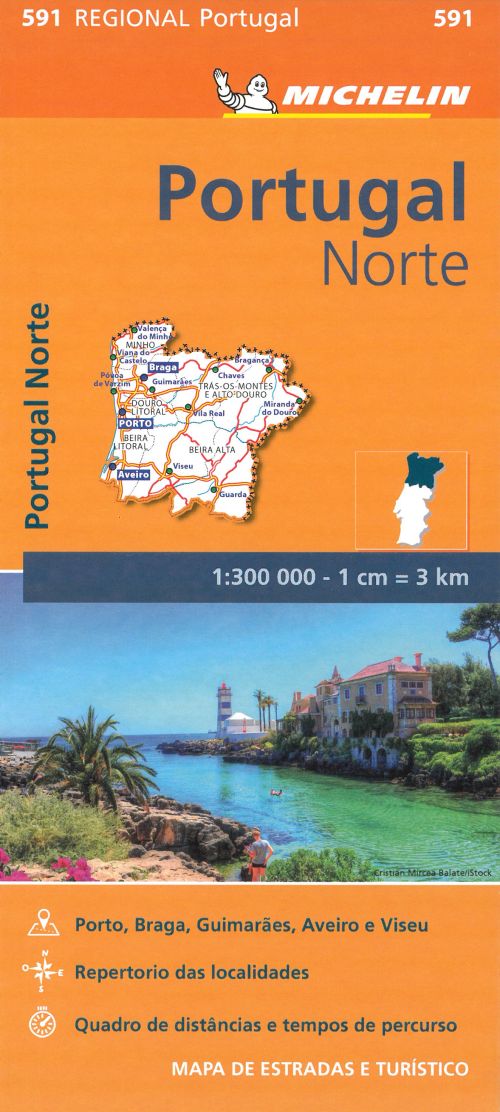 Michelin Portugal Blad 591: Portugal North 1:300.000