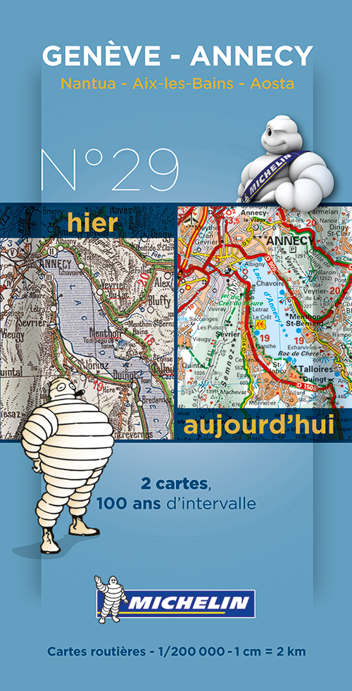 Michelin France Centenary Map 29: Geneve - Annecy : Nantua - Aix-les-Bains - Aosta