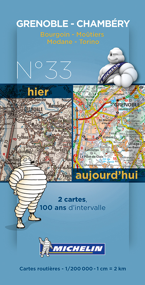 Michelin France Centenary Map 33: Grenoble - Chambery : Bourguin - Moûtiers, Modane - Torino