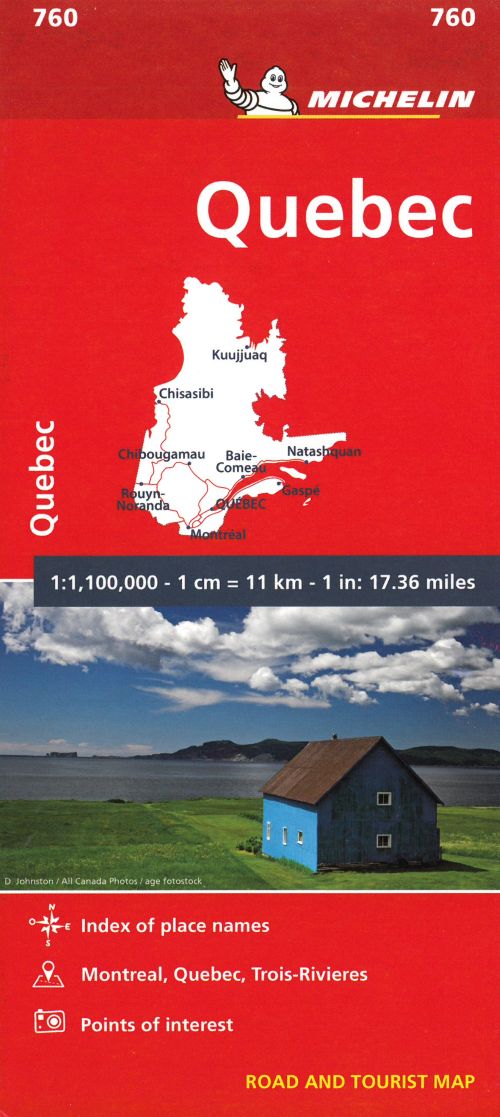 Quebec, Michelin National Map 760