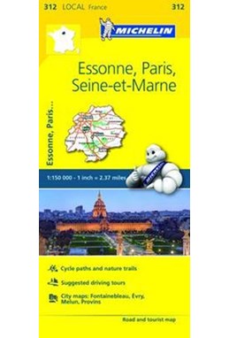France blad 312: Essonne, Paris, Seine et Marne 1:150.000