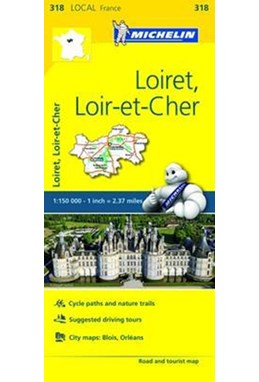 France blad 318: Loiret, Loir et Cher 1:150.000