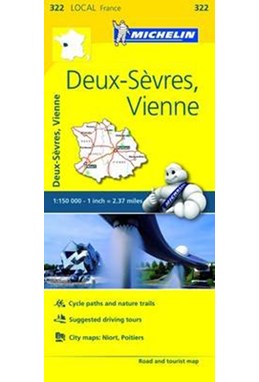 France blad 322: Deux Sevres, Vienne 1:150.000