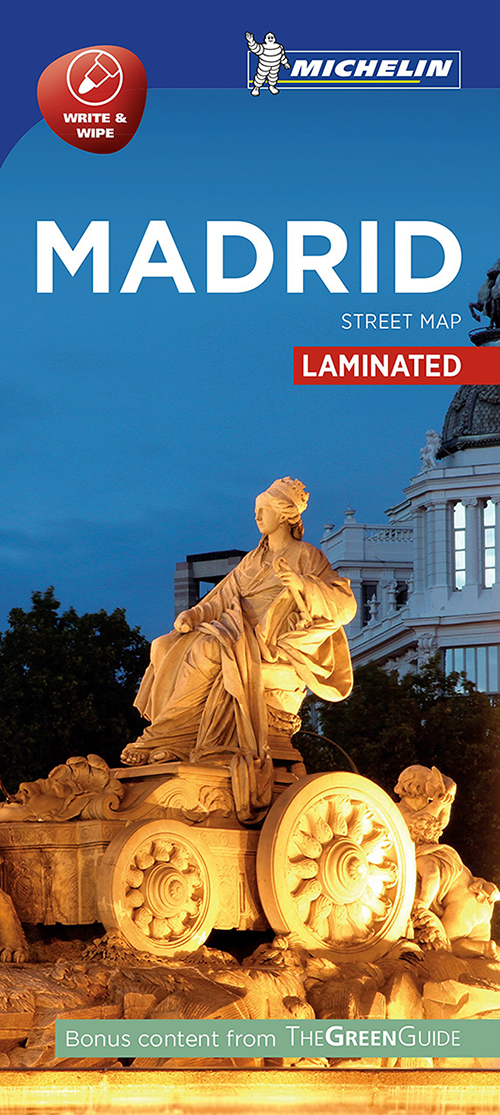 Madrid Street Map Laminated