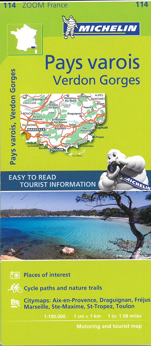 Pays Varois: Verdon Gorges - Marseille, Toulon, St Raphaël, Michelin Zoom 114