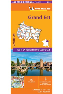 Grand-Est, Michelin Maxi Regional Map France 601