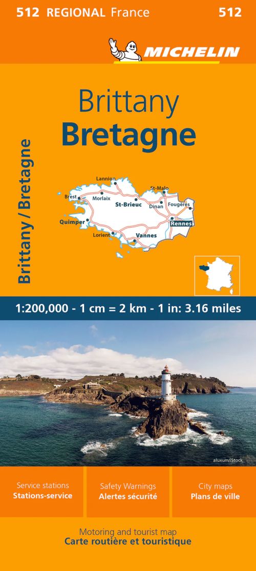 Michelin France blad 512:  Brittany / Bretagne