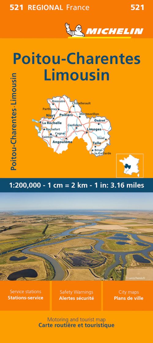 Michelin France blad 521: Poitou-Charentes Limousin