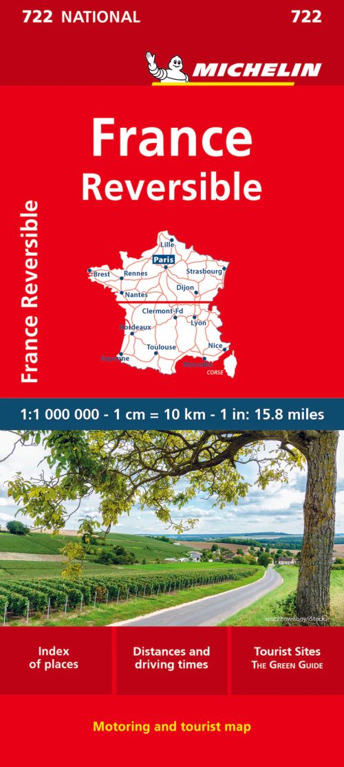 France (Reversible), Michelin National Map 722